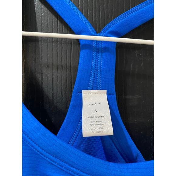 Tear Away Blue Sleeveless Racerback Tank Top Size Small - Picture 2 of 4